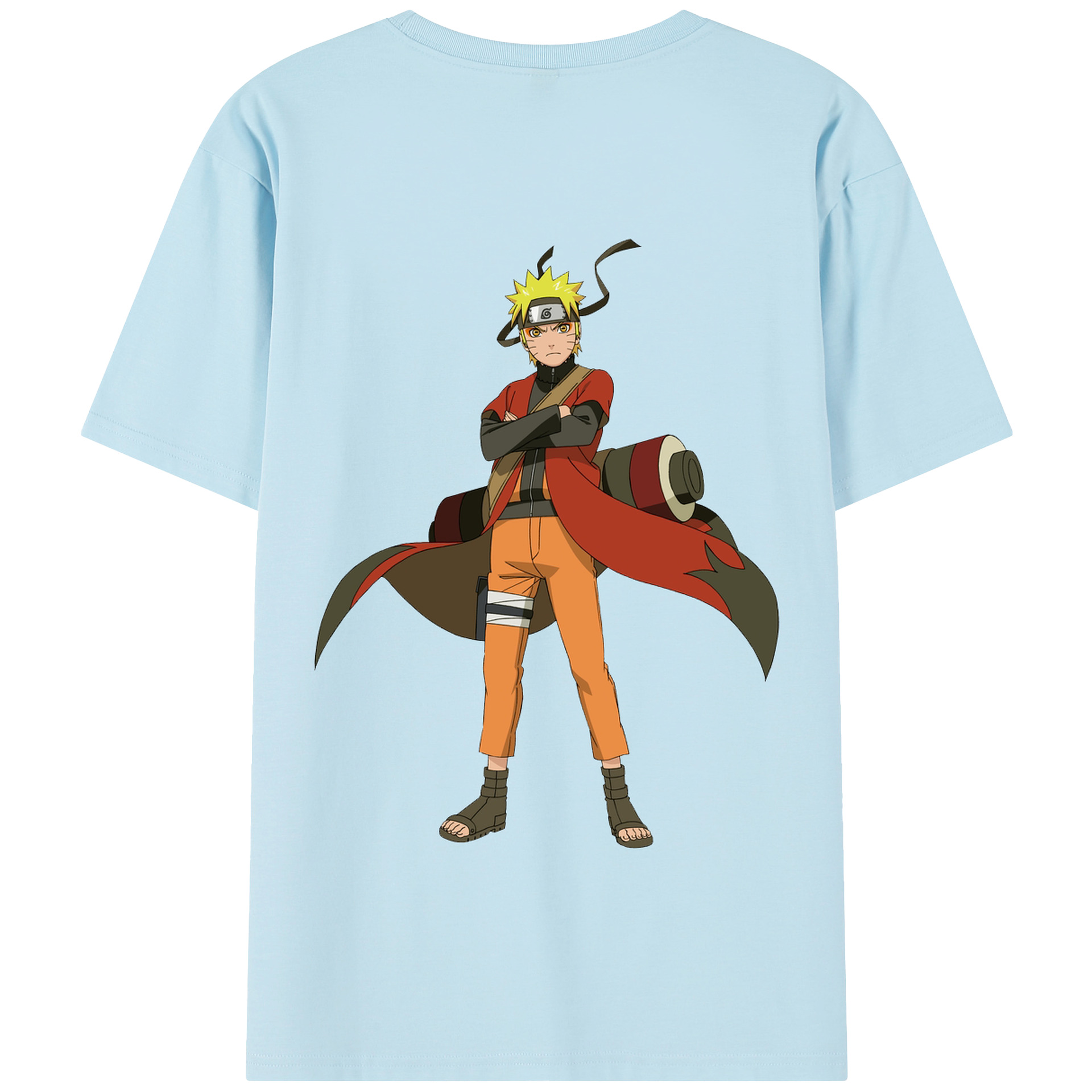 （画像用） NARUTO -ナルト- うずまき ナルト Uzumaki Naruto 綿100％半袖Tシャツ（背面プリント）